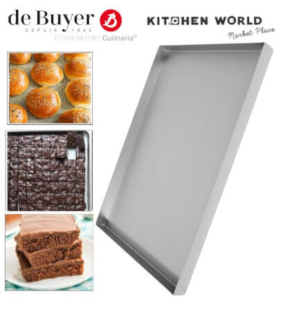 ถาดอบอลูมิเนียมขอบตรง DE BUYER BW4105 ขนาด 60X40X2 ซม._5